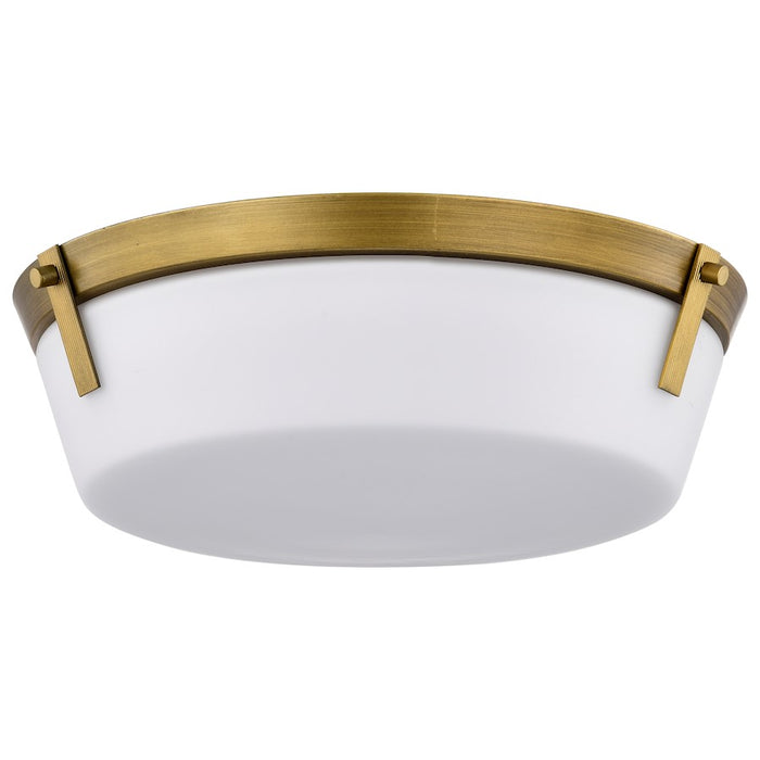 Nuvo Lighting Rowen 3 Light Flush Mount, Natural Brass/Etched White - 60-7750