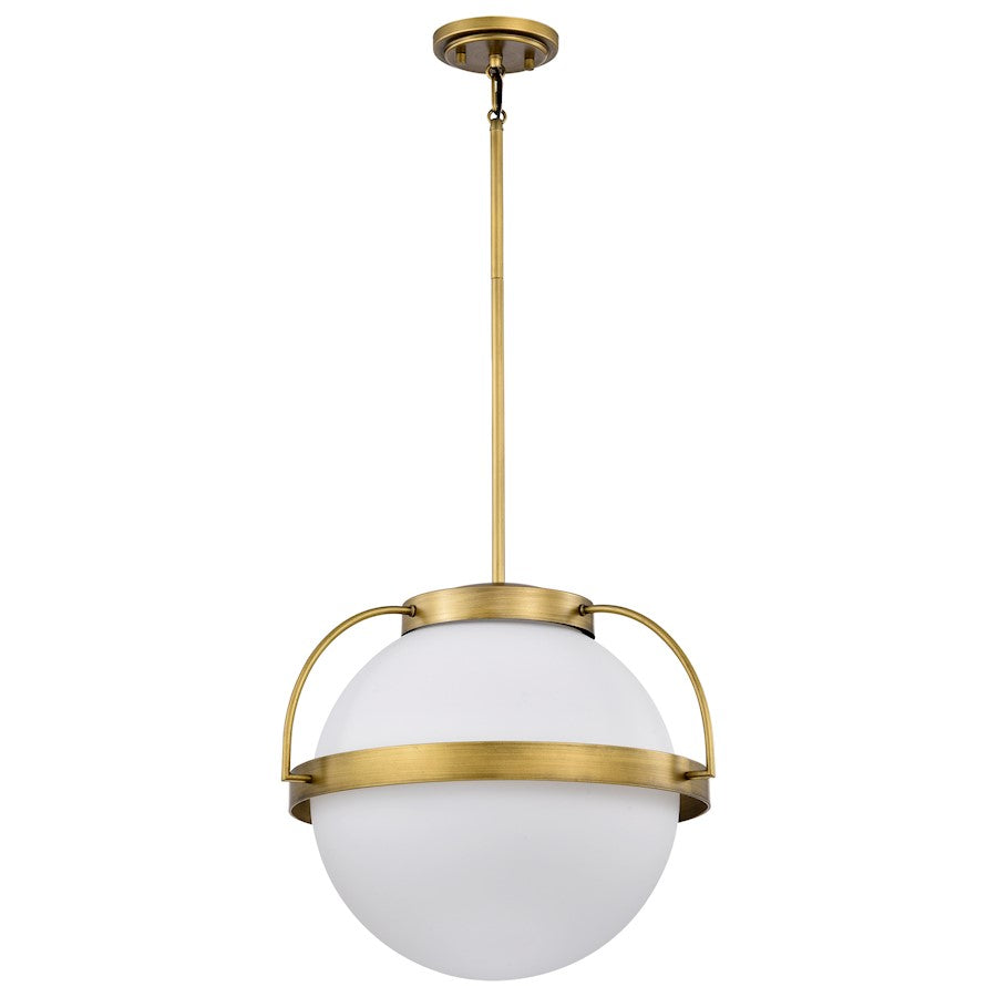 Nuvo Lighting Lakeshore 1 Light Large Pendant, Brass/White Opal - 60-7785