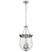 Nuvo Lighting Boliver 3 Light 11" Pendant, Brushed Nickel/Clear Seeded - 60-7802