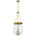 Nuvo Lighting Boliver 3 Light 14" Pendant, Vintage Brass/Clear Seeded - 60-7804
