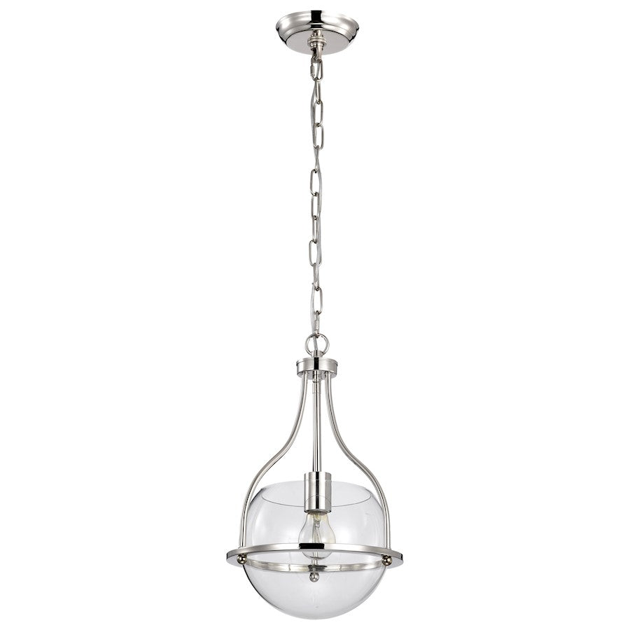 Nuvo Lighting Amado 1 Light 10" Pendant, Polished Nickel/Clear - 60-7816