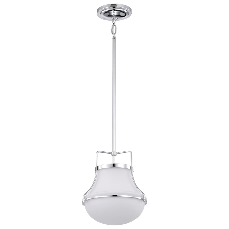 Nuvo Lighting Valdora 1 Light 10" Pendant, Polished Nickel, White Opal - 60-7872