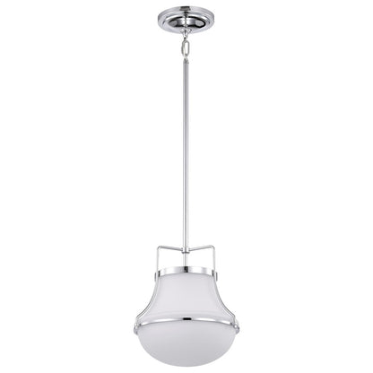 Nuvo Lighting Valdora 1 Light 10" Pendant, Polished Nickel, White Opal - 60-7872