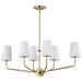 Nuvo Lighting Cordello 6 Light Island Pendant, Brass/Etched White Opal - 60-7886