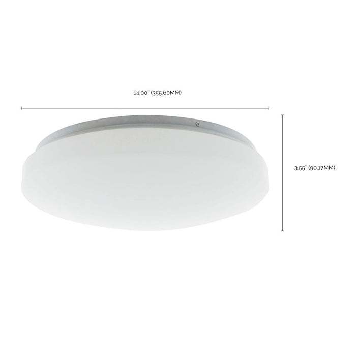 Nuvo Lighting 14" Acrylic Round LED Flush Mount, White/120V