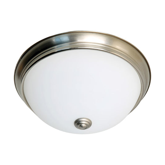 Nuvo Lighting 11" LED Flush Dome Fixture Brushed Nickel, Frosted Glass - 62-1340