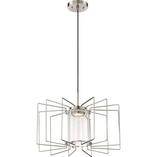 Nuvo Lighting Wired LED Pendant, Clear Glass, Brushed Nickel - 62-1351