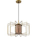 Nuvo Lighting Wired LED Pendant, Copper Glass, Vintage Brass - 62-1352