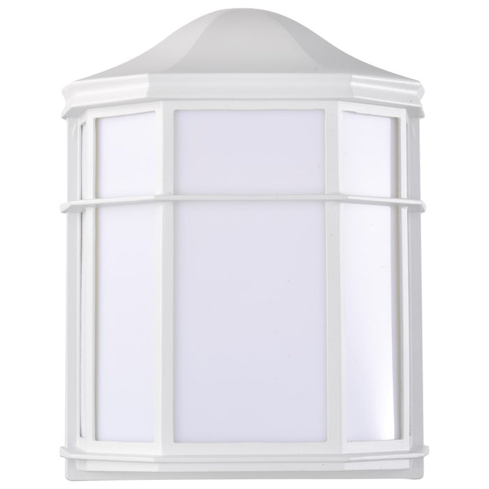 Nuvo Lighting LED Cage Lantern, White/White Linen Acrylic - 62-1396