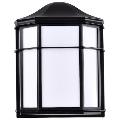 Nuvo Lighting LED Cage Lantern, Black/White Linen Acrylic - 62-1397