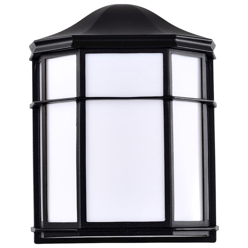 Nuvo Lighting LED Cage Lantern, Black/White Linen Acrylic - 62-1397