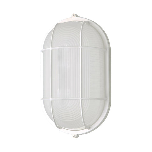 Nuvo Lighting LED Oval Bulk Head Fixture White, White Glass - 62-1410