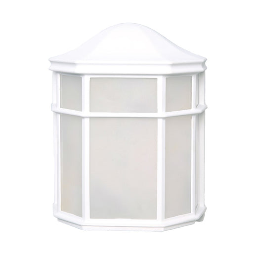 Nuvo Lighting LED Cage Lantern Fixture White, White Linen Glass - 62-1416
