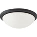 Nuvo Lighting Button LED 13" Flush, Frosted Glass, Black - 62-1443