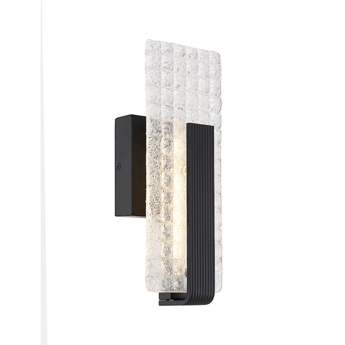 Nuvo Lighting Ceres LED Wall Sconce, Matte Black/Ice Cube Glass