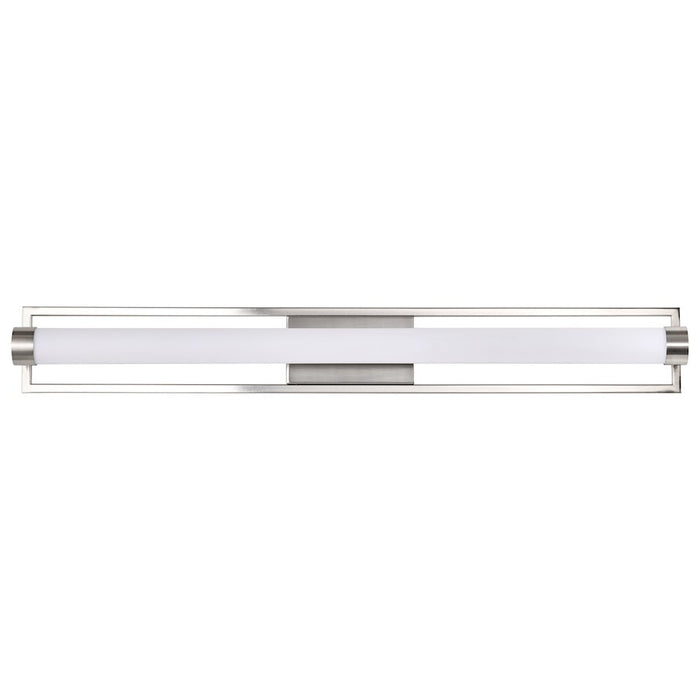 Nuvo Lighting Canal LED Vanity, Brushed Nickel/White Acrylic Lens