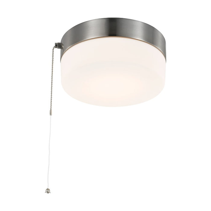 Nuvo Lighting 12W 8" LED Flush Mount/Pull Chain, Nickel/Frosted