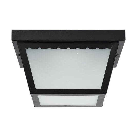 Nuvo Lighting 12W 9" LED Carport Flush Mount, 3000K Black/Frosted - 62-1572