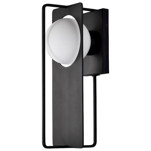 Nuvo Lighting Portal LED Large Wall Lantern, Black/White Opal - 62-1610