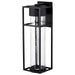 Nuvo Lighting Ledges 10W LED Large Wall Lantern, Black/Clear Seeded - 62-1614
