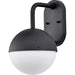 Nuvo Lighting Atmosphere LED Medium Wall Lantern, Black/White Opal - 62-1615