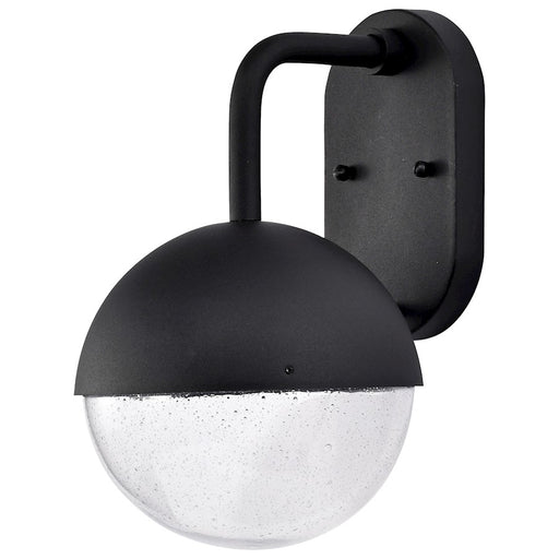 Nuvo Lighting Atmosphere LED Medium Wall Lantern, Black/Clear Seeded - 62-1616