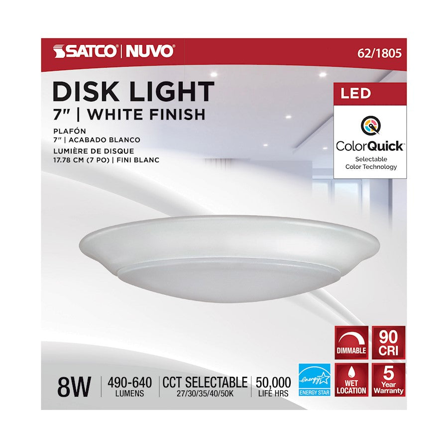 Nuvo Lighting LED Disk Light, White