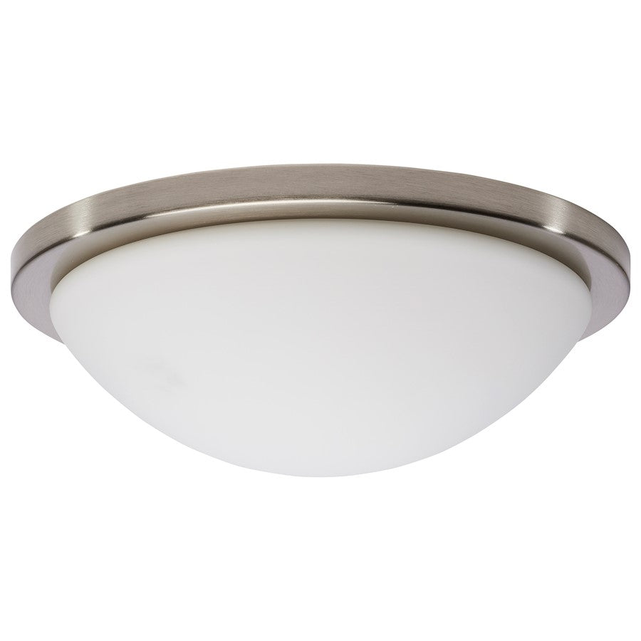 Nuvo Lighting Button 13" LED Flush Mount, Brushed Nickel - 62-1843