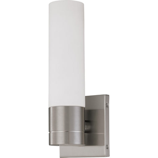 Nuvo Lighting Link 1 Light LED Wall Sconce, White/Brushed Nickel - 62-2934