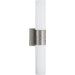Nuvo Lighting Link 2 Light LED Wall Sconce, White/Brushed Nickel - 62-2936