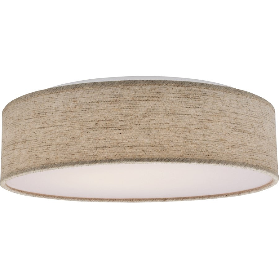 Nuvo Lighting LED Decor 15" Fabric Drum Flush, Beige Fabric Shade - 62-985R1