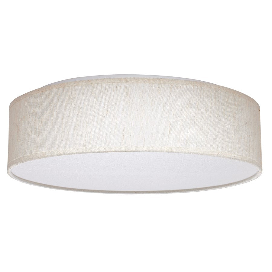 Nuvo Lighting 15"/Drum LED Decor Flush Mount, Beige/Acrylic Diffuser - 62-998