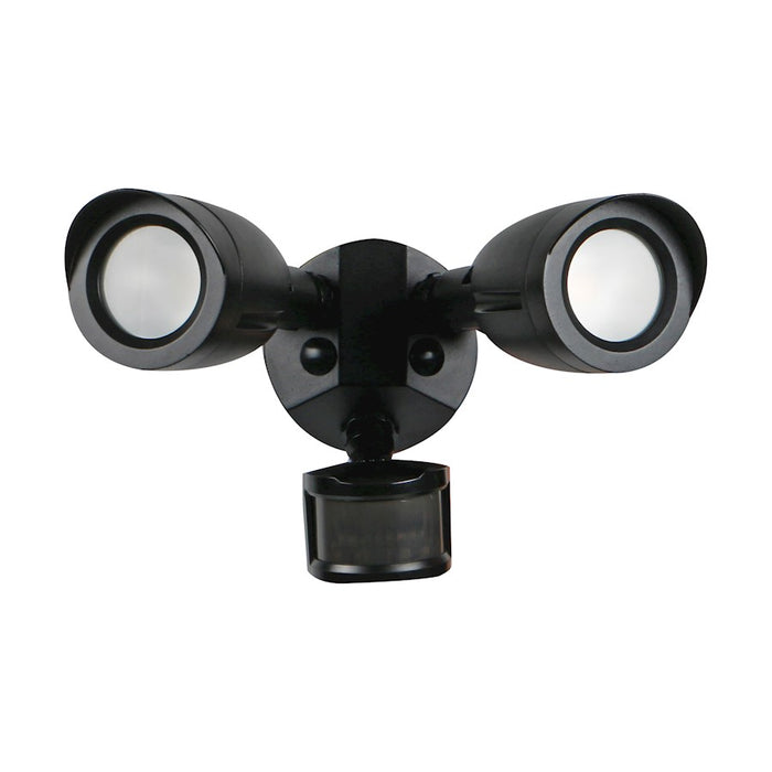 Nuvo Lighting LED Security Light, Dual Head, Motion Sensor, BK, 3000K - 65-715