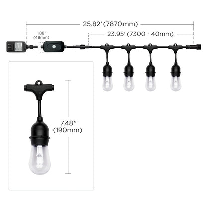 Nuvo Lighting 10W LED String Light, 260 Lumens RGBW