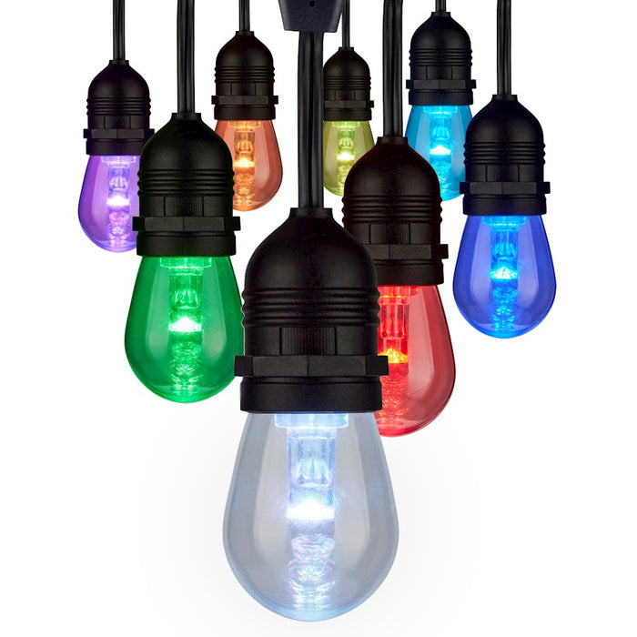 Nuvo Lighting 24' 12-S14 Lamp LED String Light, Starfish IOT RGBW - S11290