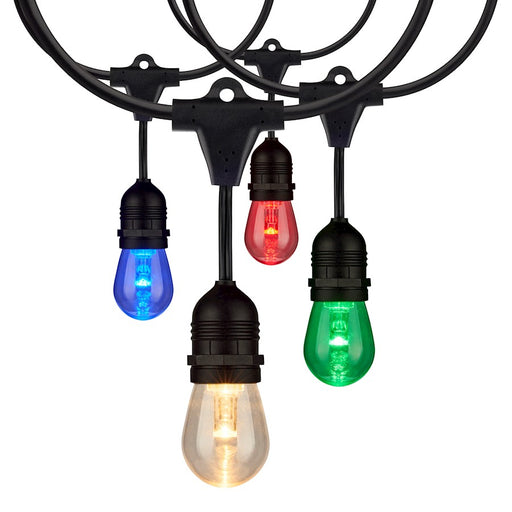 Nuvo Lighting 24' LED String Light 12-S14 Lamp 12V/RGBW/Infrared Remote - S8031