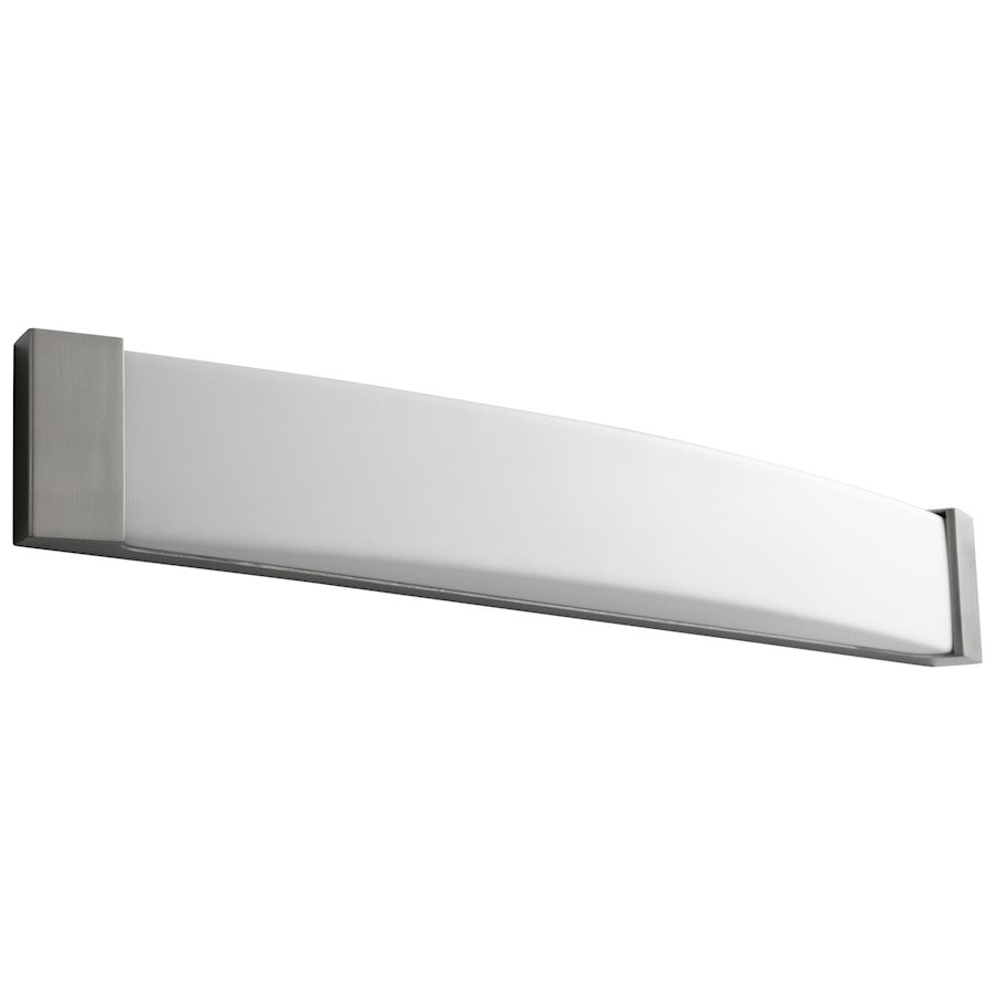 Oxygen Lighting Apollo 2 Light Vanity, 21W, Satin Nickel/Matte White - 2-5105-24