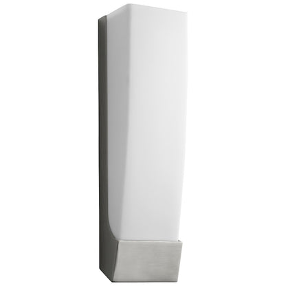 Oxygen Lighting Apollo 1 Light Sconce, Satin Nickel/Matte White - 2-5107-24