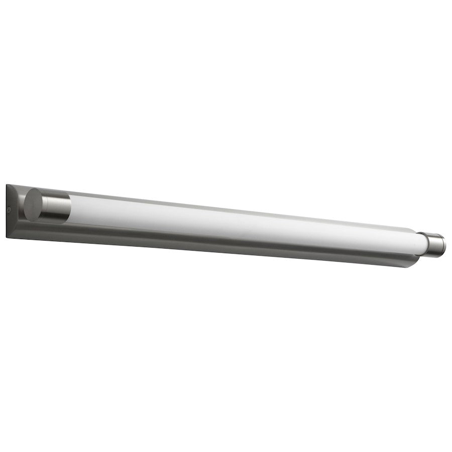 Oxygen Lighting Skyline 36" 1 Light Sconce, Satin Nickel/White - 2-5132-24