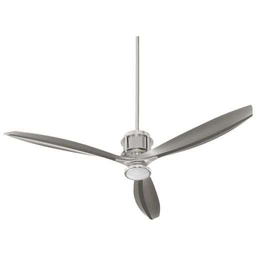 Oxygen Lighting Propel 1 Indoor Fan, Nickel/White, LED, No Light Kit - 3-106-24