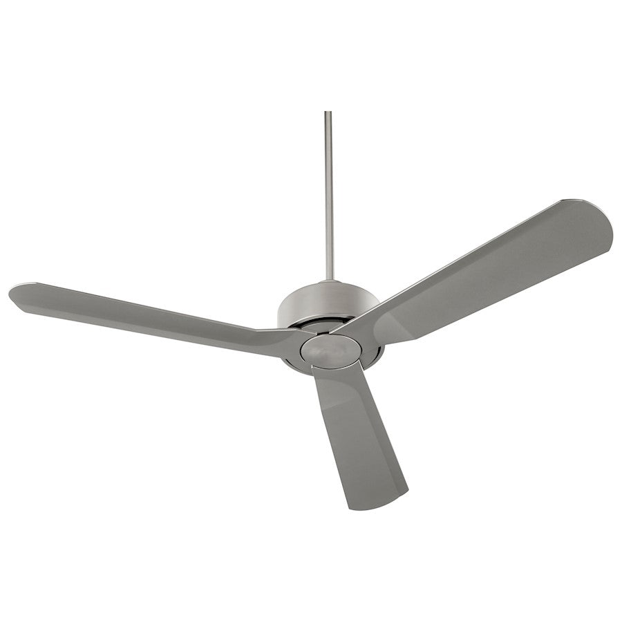 Oxygen Lighting SOLIS Light Indoor Outdoor Fan, Satin Nickel/Black - 3-107-24