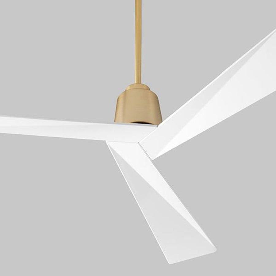 Oxygen Lighting Dynamo 54" Fan, Aged Brass/White - 3-113-640