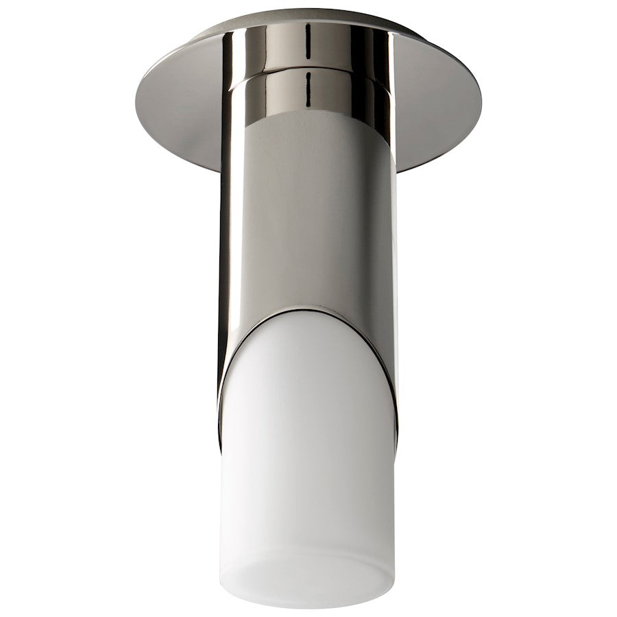 Oxygen Lighting Ellipse Small 1 Light Ceiling, Chrome/White/Glass - 3-353-120