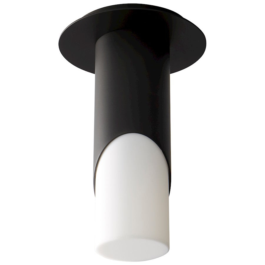 Oxygen Lighting Ellipse Small 1 Light Ceiling, Black/White/Acrylic - 3-353-215