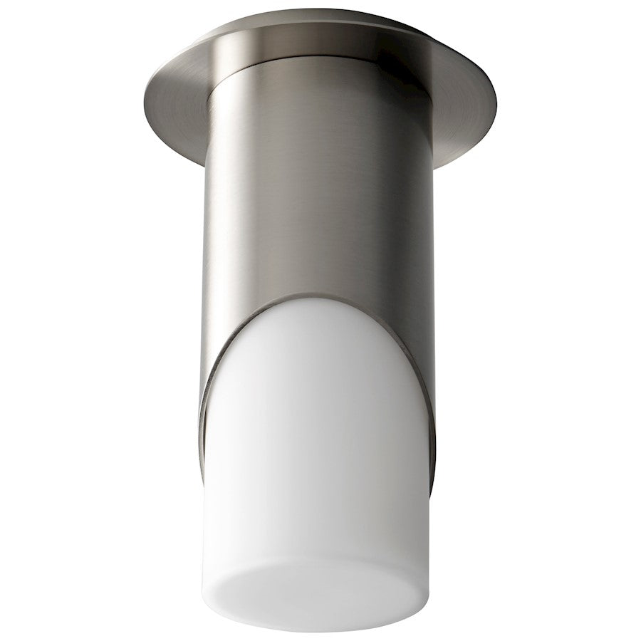 Oxygen Lighting Ellipse Large 1 Light Ceiling, Nickel/White/Glass - 3-354-124