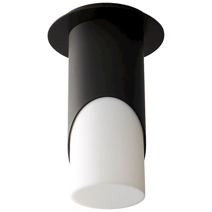 Oxygen Lighting Ellipse Large 1 Light Ceiling, Black/White/Acrylic - 3-354-215