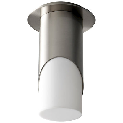 Oxygen Lighting Ellipse Large 1 Light Ceiling, Nickel/White/Acrylic - 3-354-224