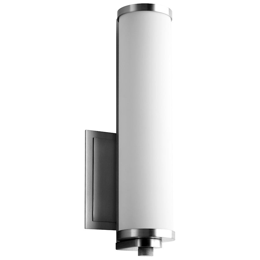 Oxygen Lighting Tempus 1 Light Sconce, Polished Nickel/Matte White - 3-5000-20