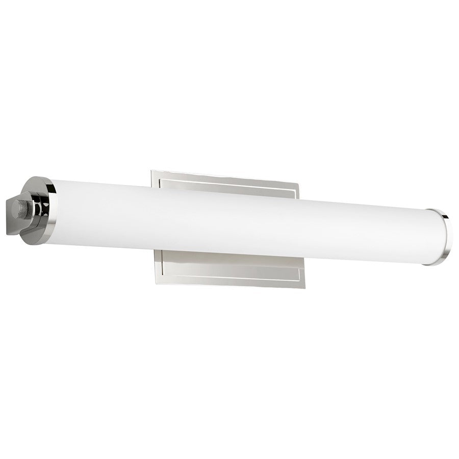 Oxygen Lighting Tempus 1 Light Sconce, Polished Nickel/White - 3-5001-20