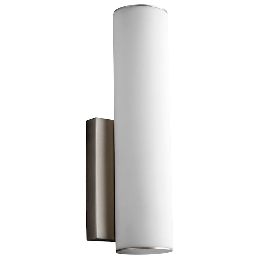 Oxygen Lighting Fugit 1 Light Sconce, Satin Nickel/Matte White - 3-5010-24